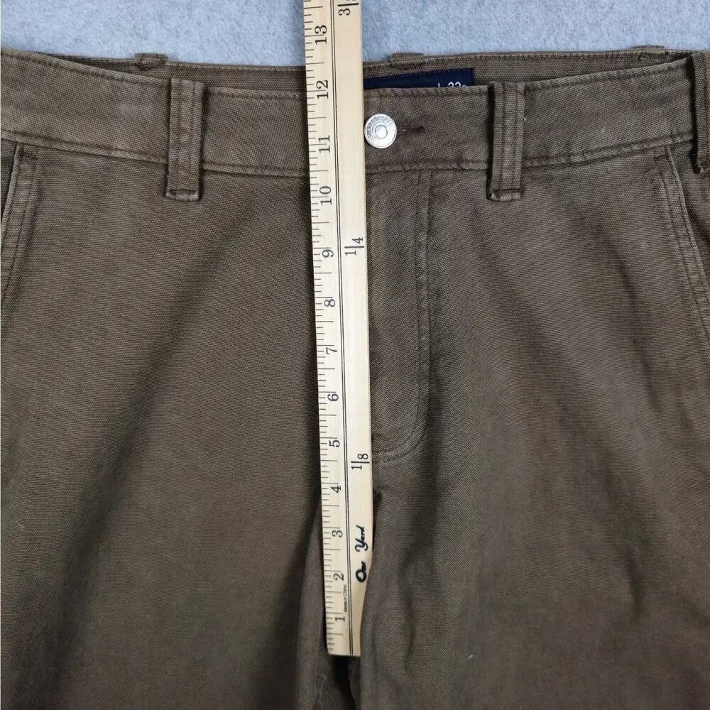 Abercrombie & Fitch Mens 32x28 Brown Canvas Loose Workwear Pants
